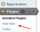 install plugin menu Addnew